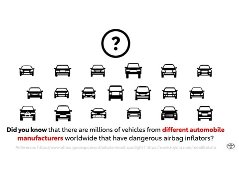 the service campaign takata airbag inflator